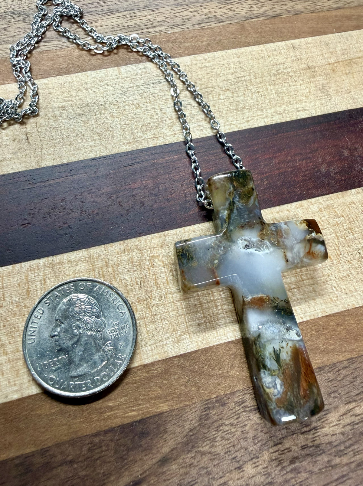 Agate Cross Pendant