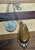 Star Rhyolite Pendant - Copper Setting
